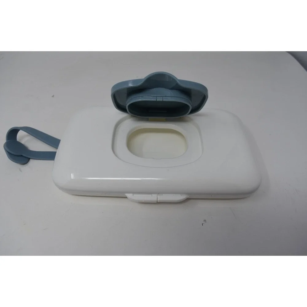 Monbebe Portable Baby Wipes Dispenser Case Travel Wipe Holder Blue White